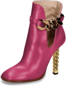 Женские ботильоны XYD с круглым носком, короткие, с золотой цепочкой, на толстом высоком каблуке, модные вечерние туфли