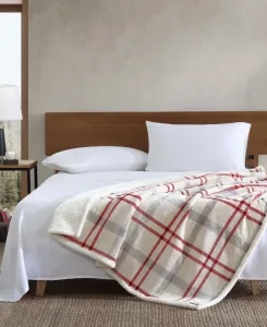 Двусторонний плед Newcastle из ультрамягкого плюшевого флиса, 152 x 127 см Eddie Bauer, бежевый