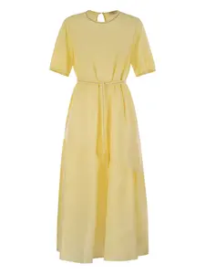 Платье макси с круглым вырезом Peserico, желтый