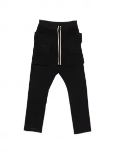 Хлопковые брюки на завязках Rick Owens Drkshdw, черный