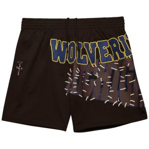 Шорты Cactus Jack By Travis Scott Cactus Jack by Travis Scott x Mitchell & Ness University Of Michigan Shorts, коричневый