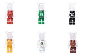 NBA Player NBA 70th Anniversary 6 Pack Set Blister Packs 100% 7cm BE@RBRICK