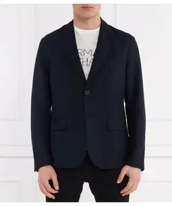 Элегантный льняной жакет Regular fit Armani Exchange, синий