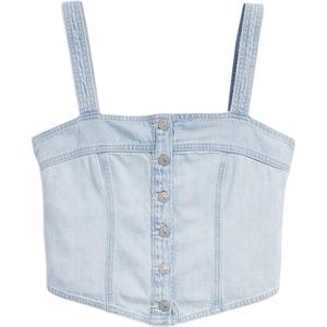 Джинсовый кроп-топ Drea Denim Levis, синий