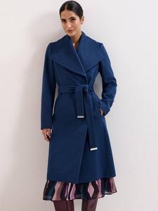 Укороченное пальто Nicci с поясом из шерсти Phase Eight, Blue