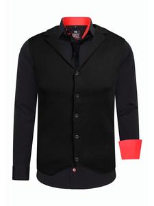 Комплект из 3 предметов: рубашка с жилетом и галстуком, черный / красный Rusty Neal