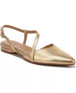 Туфли на плоской подошве «Гавайи» с открытой пяткой Naturalizer, золото
