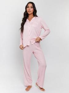 Пижамный комплект с рубчиком Loungeable, Pink