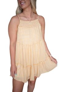 Мини-платье Already Yours в цвете горчица/слоновая кость By Together