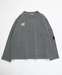 Вязаный свитер с вышитыми нашивками Studio Picone, цвет Gray(080)