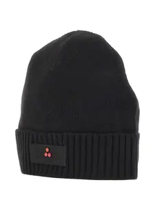 Шапка с логотипом и ребристыми манжетами Peuterey, черный