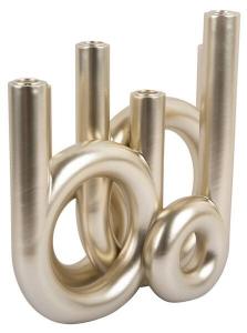 Подсвечник Present Time Rings, 14x33x35 см, золотой