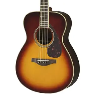 Акустическая гитара Yamaha L Series с маленьким корпусом из палисандра, коричневый с солнцезащитным градиентом, с пассивным звукоснимателем