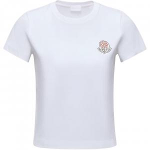 Футболка с круглым вырезом и логотипом Moncler, белый