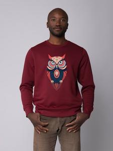 Толстовка wat? Apparel Colorful Owl, цвет weinrot