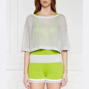 Свитер + топ свободного кроя Liu Jo, серебряный