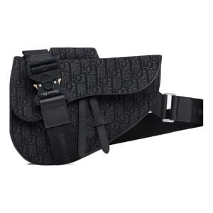 Сумка Dior Saddle Bag 'Oblique Jacquard Black'