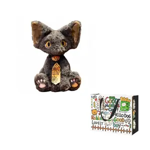 AZLCL Плюшевая кукла Halloween Velvet Long Haired Kitten высотой 30 см