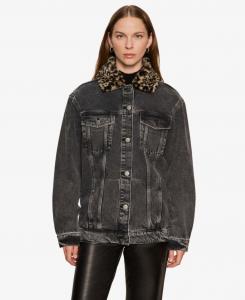 Женская куртка-бомбер с длинными рукавами в стиле бойфренд Sanctuary, Black