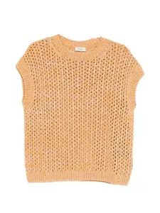 Жакет крупной вязки Herno, оранжевый