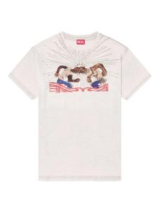Diesel футболка T-Norm-T15 с графичным принтом, белый