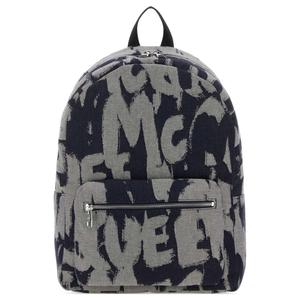 Alexander McQueen Кожаный или тканевый рюкзак мужской черный и разноцветный