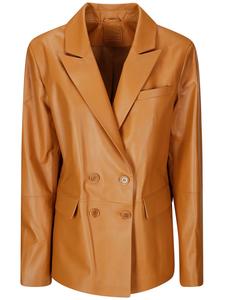 Кожаный блейзер Desa 1972, коричневый