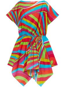 PUCCI платье мини с принтом Iride, красный