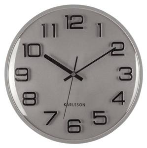 Настенные часы Karlsson 3D Numbers, 5x30x5 см, серебряный