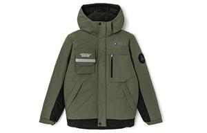 Пуховики мужские с капюшоном Moderate Others Kappa, зеленый-3061