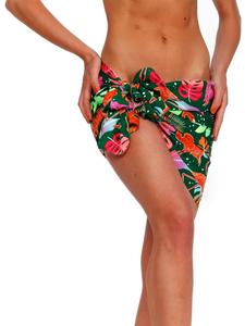 King Kameha Пляжное полотенце 'Funky Flamingos' в темно-зеленом цвете