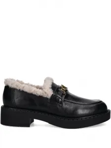 Лоферы с логотипом Twinset, черный