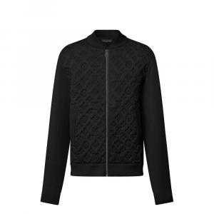 Утепленная куртка-бомбер из смесовой шерсти с монограммой Louis Vuitton, черный