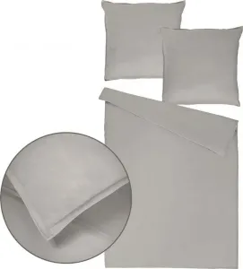 Комплект постельного белья Dream Sleep Uni Single Jersey Eschle 155x220 см + 80x80 см, серый Traumschlaf