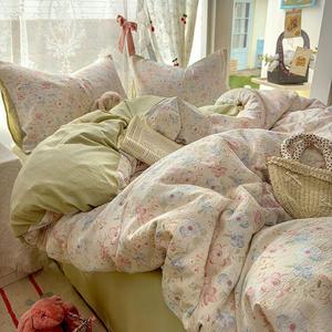 AVIVI Пододеяльник 150x200 см, простыня, Miyu, рисовый нефрит