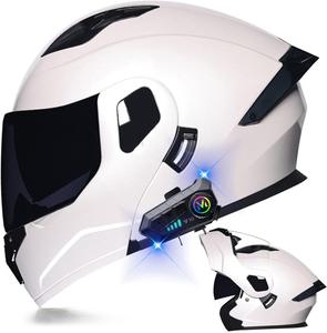 Шлем мотоциклетный AAREG Bluetooth, белый