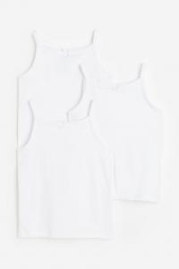 Комплект из трех трикотажных жилетов H&M, белый