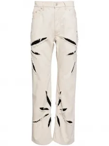 Джинсы Origami с вырезами KUSIKOHC, белый