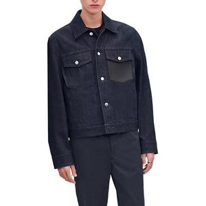 HERMES Куртка джинсовая мужская морская синяя, Marine Blue