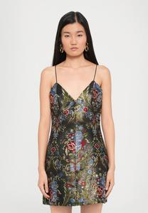 Платье Alice + Olivia TAYLA MINI DRESS, Black/Multi Coloured/Black