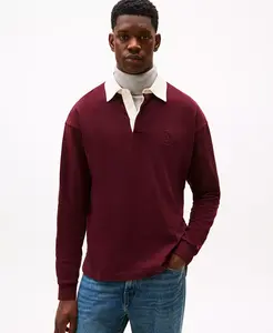 Мужской свитер регби с логотипом и гербом Tommy Hilfiger, красный