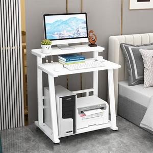 Shukeyijia компьютерный стол, письменный стол для дома и спальни, ученический стол для занятий, рабочая станция для малогабаритной квартиры, угловой стол, снежно-белый двухуровневый письменный стол 60*50 + ролики Shuke Art (Shu Кe Artist)