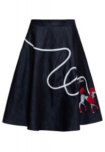 Юбка до колена Queen Queen Swing Poodle, темно синий