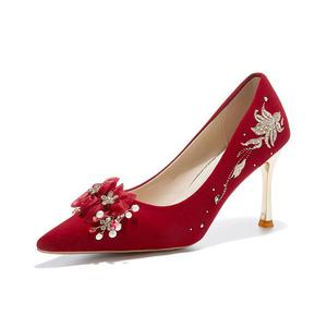 TAOLEI Тонкие туфли высокие туфли 8см женские красные