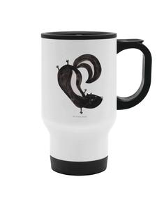 Кружка для кофе "Скунс", стойка на руках без слов, белая Mr. & Mrs. Panda