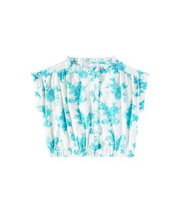 Хлопковый топ Anais из туаль-де-жуи C'era Una Volta, Toile De Jouy Green