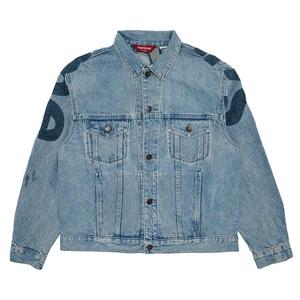 Куртка Supreme Inset Logo Denim Trucker Jacket, Washed Blue