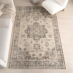 Ковер nuLOOM, 153 x 244 см, Betania Medallion для гостиной спальни столовой, Betania Beige