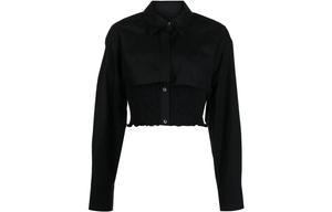 Двухслойная рубашка со сборкой Twinset Alexander Wang, черный