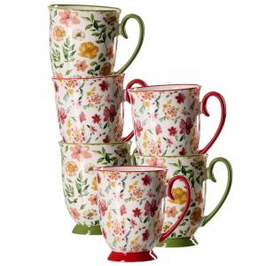 Набор из 6 зелено-красных кружек Malo объемом 320 мл Ritzenhoff Breker, зеленый/красный